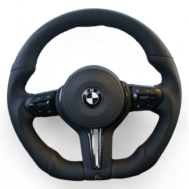 Volant BMW M Performance Carbone Méplat – Cuir Perforé