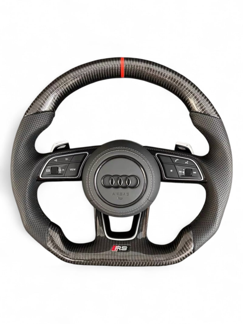 Volant Audi RS Carbone – Cuir Nappa Repère 12h A3 A4 A5
