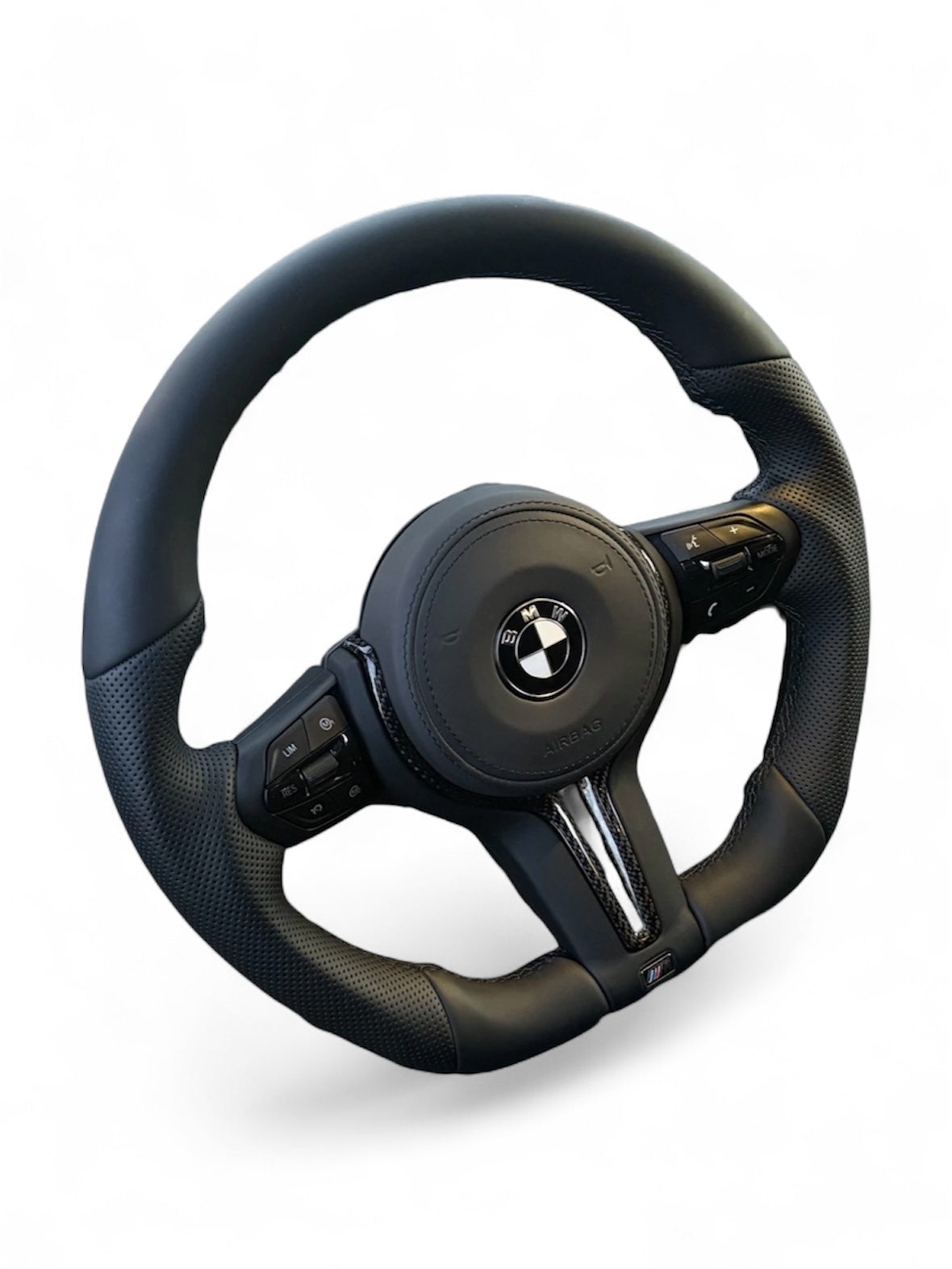 Volant BMW M Performance Carbone Méplat – Cuir Perforé Sport - Vue 3