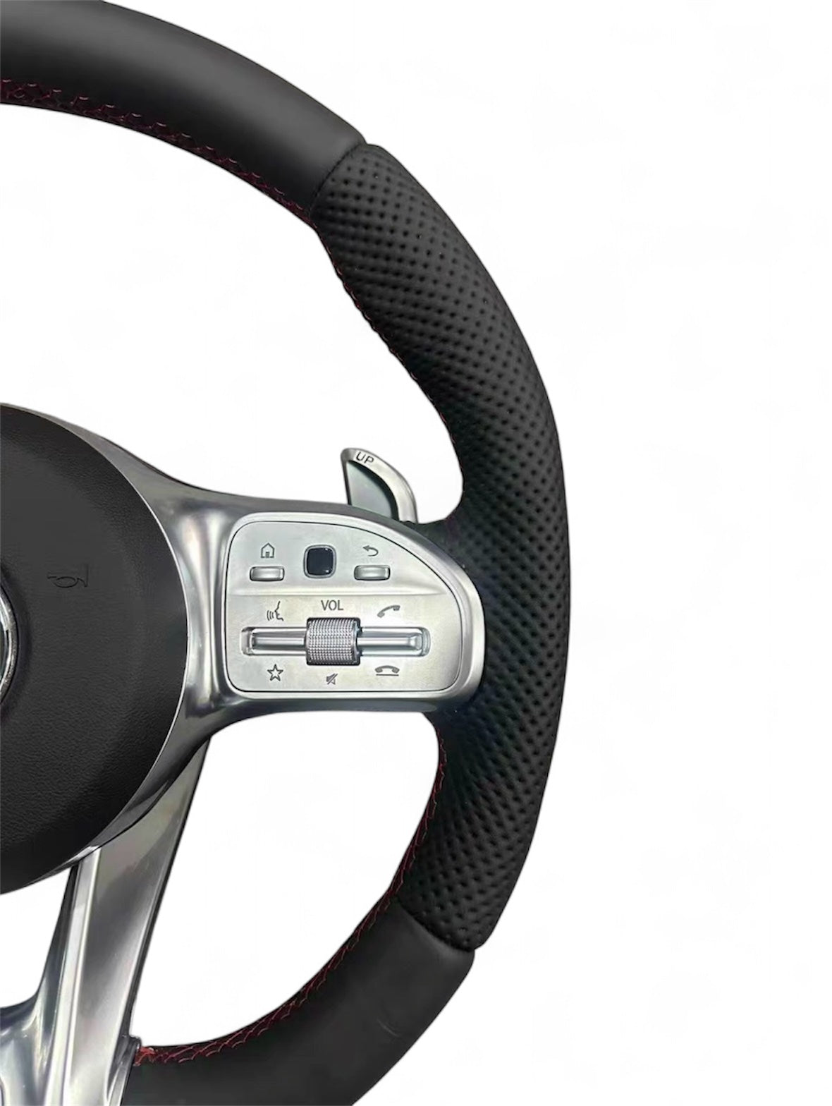 Mercedes AMG Lenkrad rote Nähte – Schaltwippen Airbag - Vue 3