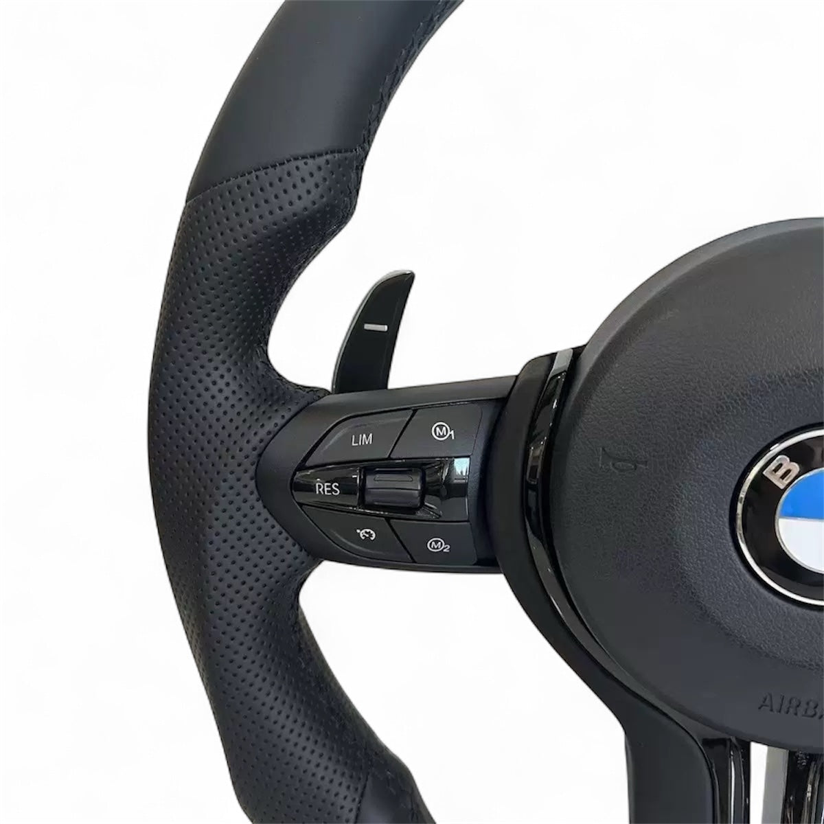 BMW M Sport Stuur Full Black – Geperforeerd Leder Airbag F30 E90 - Vue 4