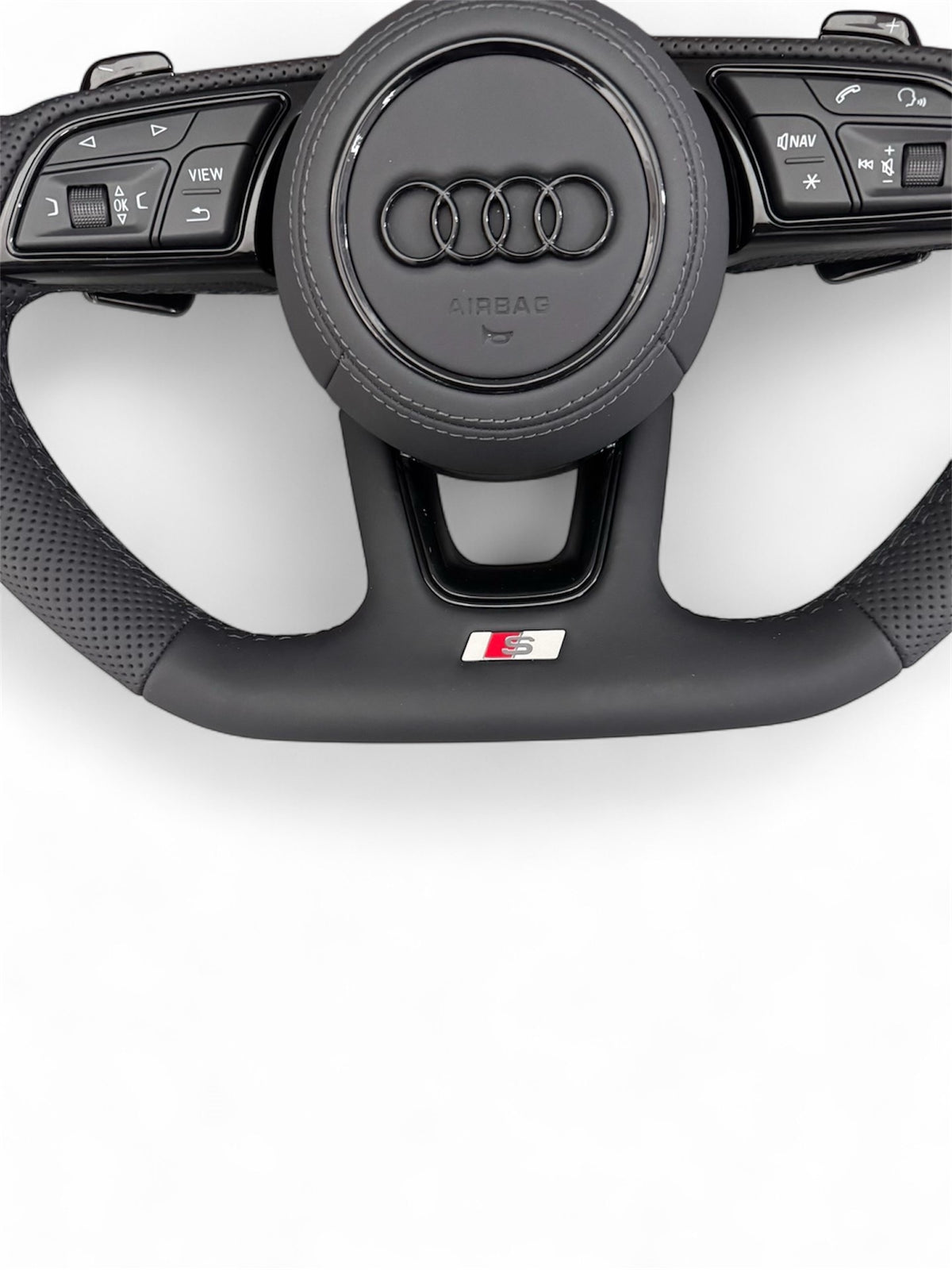 Volant Audi S-Line Multifonctions – Cuir Perforé Airbag - Vue 5