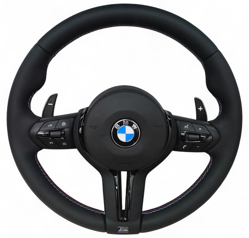 Volant BMW M Sport Cuir Noir – Surpiqûres M Tricolores Airbag
