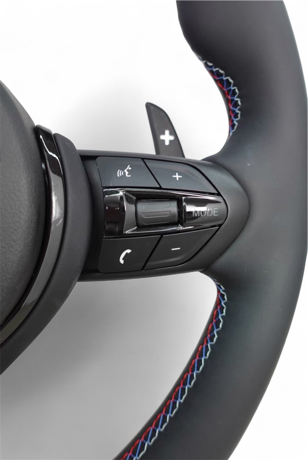 BMW M Sport Stuur Zwart Leder – Driekleurig M-Stiksel Airbag - Vue 3