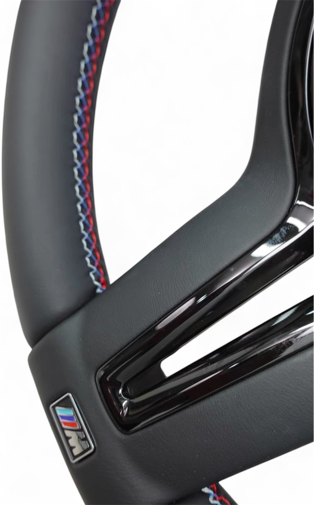 BMW M Sport Stuur Zwart Leder – Driekleurig M-Stiksel Airbag - Vue 5