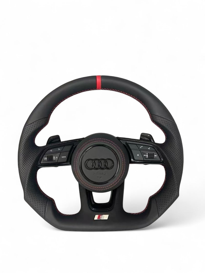 Volant Audi Sport Repère 12h Rouge – Surpiqûres A3 A4 A5