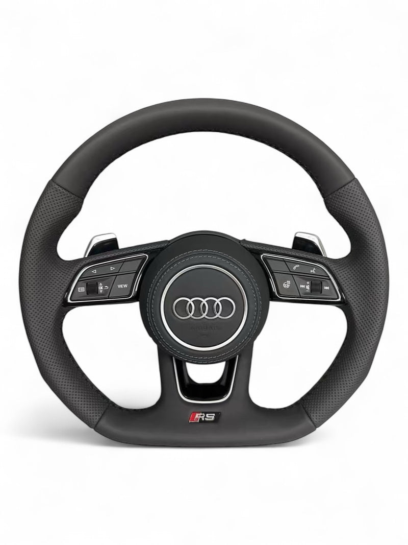 Volant Audi RS Palettes Silver – Surpiqûres Argentées Airbag