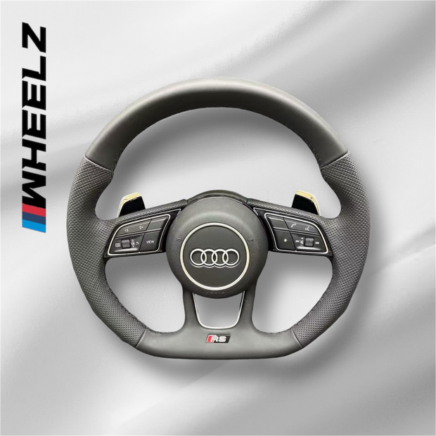 Volant Audi RS Palettes Silver – Surpiqûres Argentées Airbag