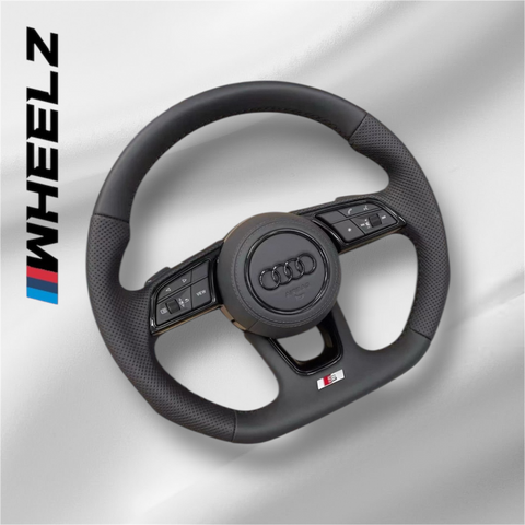 Volant Sport Audi S-Line avec Airbag, Cuir Perforé et Commandes Multifonctions
