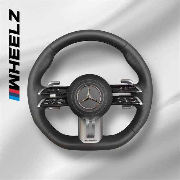 Volant Mercedes-Benz AMG Double Branche Avec Airbag – Finition Black Piano & Cuir Nappa