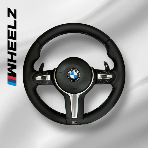 Volant BMW M Sport Cuir avec Airbag – Insert Aluminium & Palettes – Pack M Complet