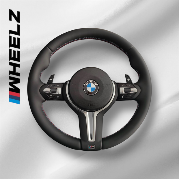 Volant BMW M Sport Cuir avec Airbag – Insert Aluminium & Palettes – Pack M Complet