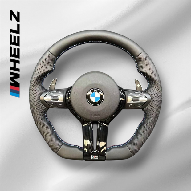 Volant BMW M Sport Personnalisé - Cuir Perforé & Lisse - Coutures M Tricolores