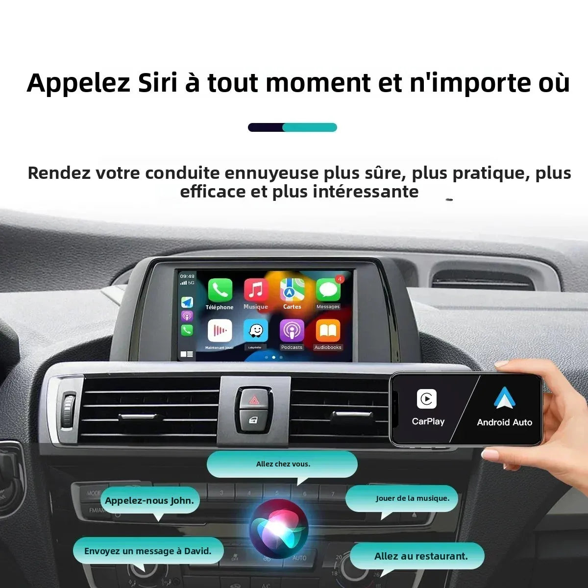 Wireless Apple CarPlay &amp; Android Auto Adapter — BMW (CCC / CIC / NBT / EVO) - Vue 4