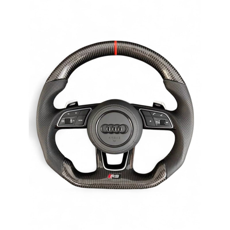 Audi RS Carbon Steering Wheel – Nappa Leather 12 O'Clock Marker A3 A4 A5
