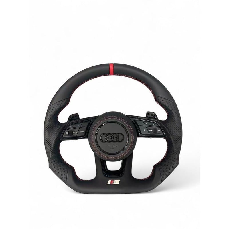 Audi Sport Steering Wheel Red 12 O'Clock Marker – Stitching A3 A4 A5