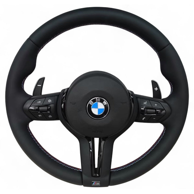 Volante BMW M Sport Piel Negra – Pespuntes M Tricolores Airbag